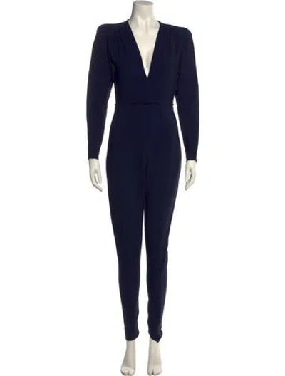 Pre-owned Stella Mccartney Plunge Neckline Jumpsuit In Blue