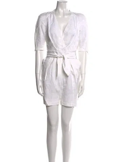 Pre-owned Stella Mccartney Plunge Neckline Romper In White