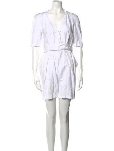 Pre-owned Stella Mccartney Plunge Neckline Romper In White