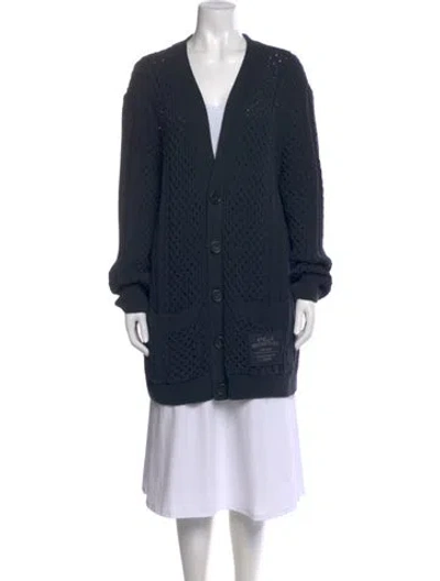 Pre-owned Stella Mccartney Plunge Neckline Sweater In Blue