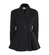 Stella Mccartney Fleece-texture Flared Jacket In Black