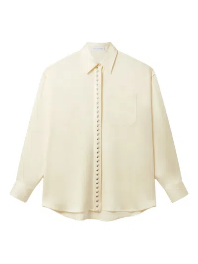 Stella Mccartney Pocket Studded Shirt In Gray