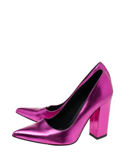 Pre-owned Stella Mccartney Pointed-toe Block-heel Pumps In Pink