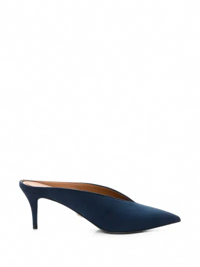 Stella Mccartney Pointed-toe V-cut Mules In Blue