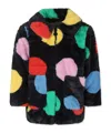 Stella Mccartney Polka-dot Faux-fur Jacket In Black