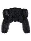 Stella Mccartney Polka Dot Mesh Top Tops Black In Black