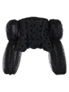 Stella Mccartney Polka Dot Mesh Top Tops Black In Black