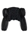 Stella Mccartney Polka Dot Mesh Top Tops Black In Black