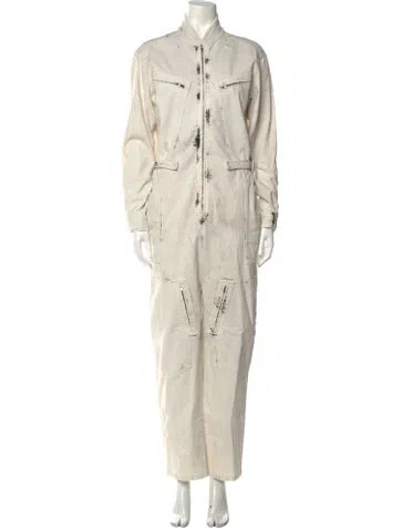 Pre-owned Stella Mccartney Polka Dot Print Bateau Neckline Jumpsuit W/ Tags W/tags In Neutral