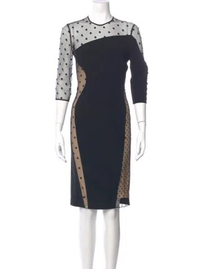 Pre-owned Stella Mccartney Polka Dot Print Knee-length Dress In Blue