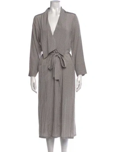 Pre-owned Stella Mccartney Polka Dot Print Midi Length Dress In Gray