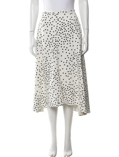 Pre-owned Stella Mccartney Polka Dot Print Midi Length Skirt In White
