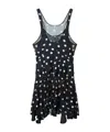 Stella Mccartney Polka-dot Tiered Silk-trimmed Midi Dress In Black