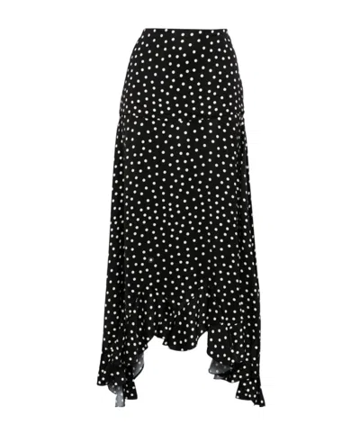 Stella Mccartney Polka Dot Skirt In Black