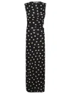 Stella Mccartney Ruched Polka-dot Stretch-tulle Maxi Dress