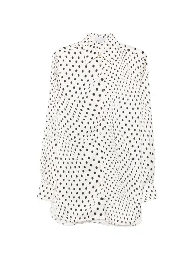 Stella Mccartney Polka-dot Long-sleeve Shirt In White