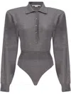 Stella Mccartney Womens Grey Fine-knit Polo-collar Wool Knitted Body In Grey