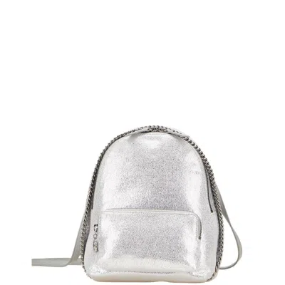 Pre-owned Stella Mccartney Polyester Backpack () In Silver