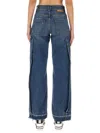 Stella Mccartney Polyester Blend Cargo Pants In Blue
