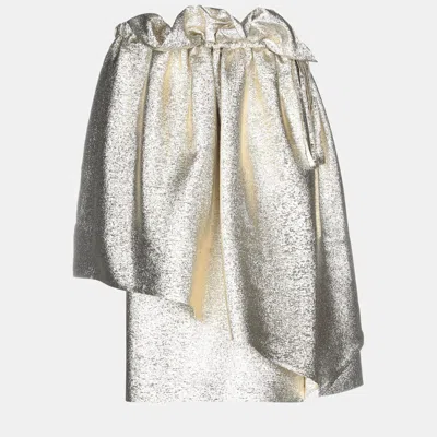 Pre-owned Stella Mccartney Polyester Mini Skirt 42 In Metallic