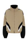 Stella Mccartney Polyester-blend Bomber Jacket With Viscose Lining In Neutral
