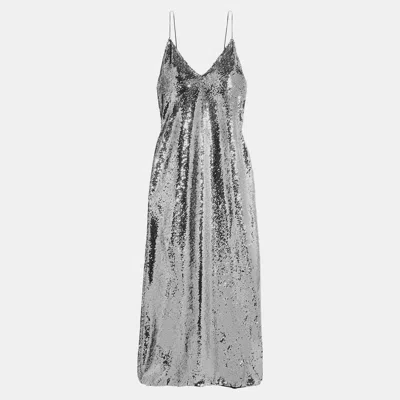 Pre-owned Stella Mccartney Polyethylene Midi Dress 34 In Silver