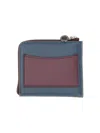 Stella Mccartney Polyurethane Zipped Wallet In Blue