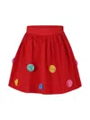 Stella Mccartney Pom Pom Tulle Skirt In Red