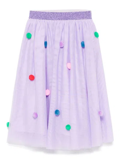 Stella Mccartney Kids' Pompom-details Skirt In Purple