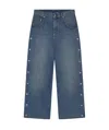 Stella Mccartney Popper-studded Bootcut Denim Jeans In Blue