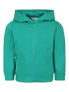 Stella Mccartney Long-sleeved Zipper Sweatshirt In Green