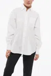 Stella Mccartney Popeline Oversized Shirt With Hidden Buttoning