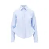 Stella Mccartney Poplin Basque Shirt In Multi