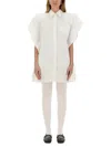 Stella Mccartney Relaxed Fit Short Sleeve Shirt With Slits In White