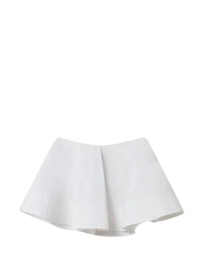 Stella Mccartney Poplin Miniskirt In White