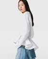 Stella Mccartney Womens Pure White Peplum-waist Tailored Cotton Shirt In White
