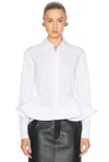 Stella Mccartney Womens Pure White Peplum-waist Tailored Cotton Shirt In White