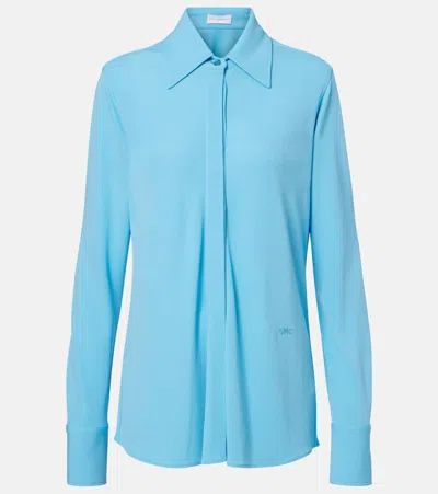 Stella Mccartney Poplin Shirt In Blue