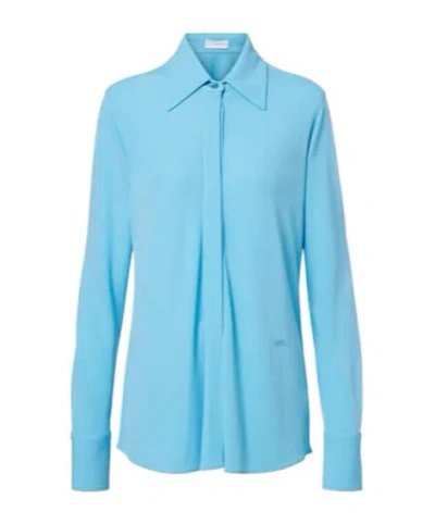 Stella Mccartney Poplin Shirt In Blue