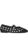 Stella Mccartney Popper-embellished Round-toe Flats