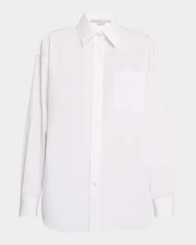 Stella Mccartney Poppy-print Back Button-down Shirt In Pink White