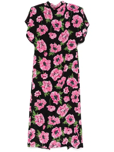 Stella Mccartney Poppy-print Maxi Dress In Pink