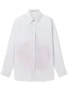 Stella Mccartney Oversize Cotton Button-up Shirt In Weiss