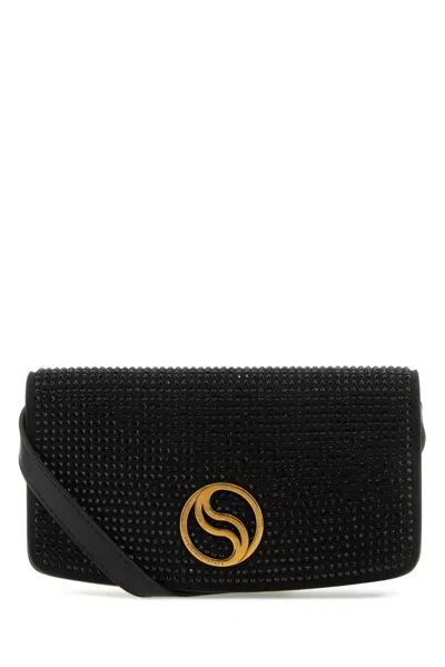 Stella Mccartney Black Alter Mat Mini S-wave Wallet