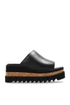 Stella Mccartney Portina 90 Logo-embossed Wedge Mules