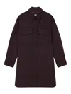 Stella Mccartney Snap Button Chain-link Overshirt In Brown