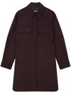 Stella Mccartney Dark Brown Press-stud Fastening Overshirt In Brown