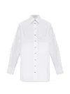 Stella Mccartney Press-stud Oversized Shirt In White