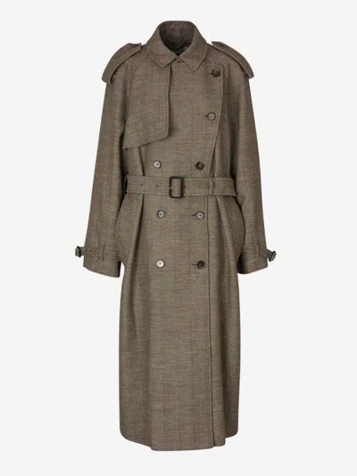 STELLA MCCARTNEY STELLA MCCARTNEY PRINCE OF WALES MOTIF TRENCH COAT