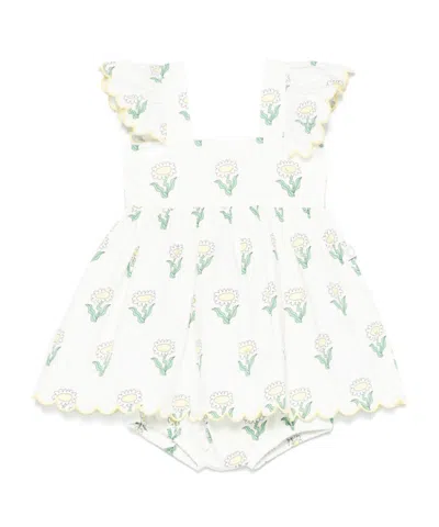 Stella Mccartney Baby Printed Cotton Dress And Bloomers Set In White